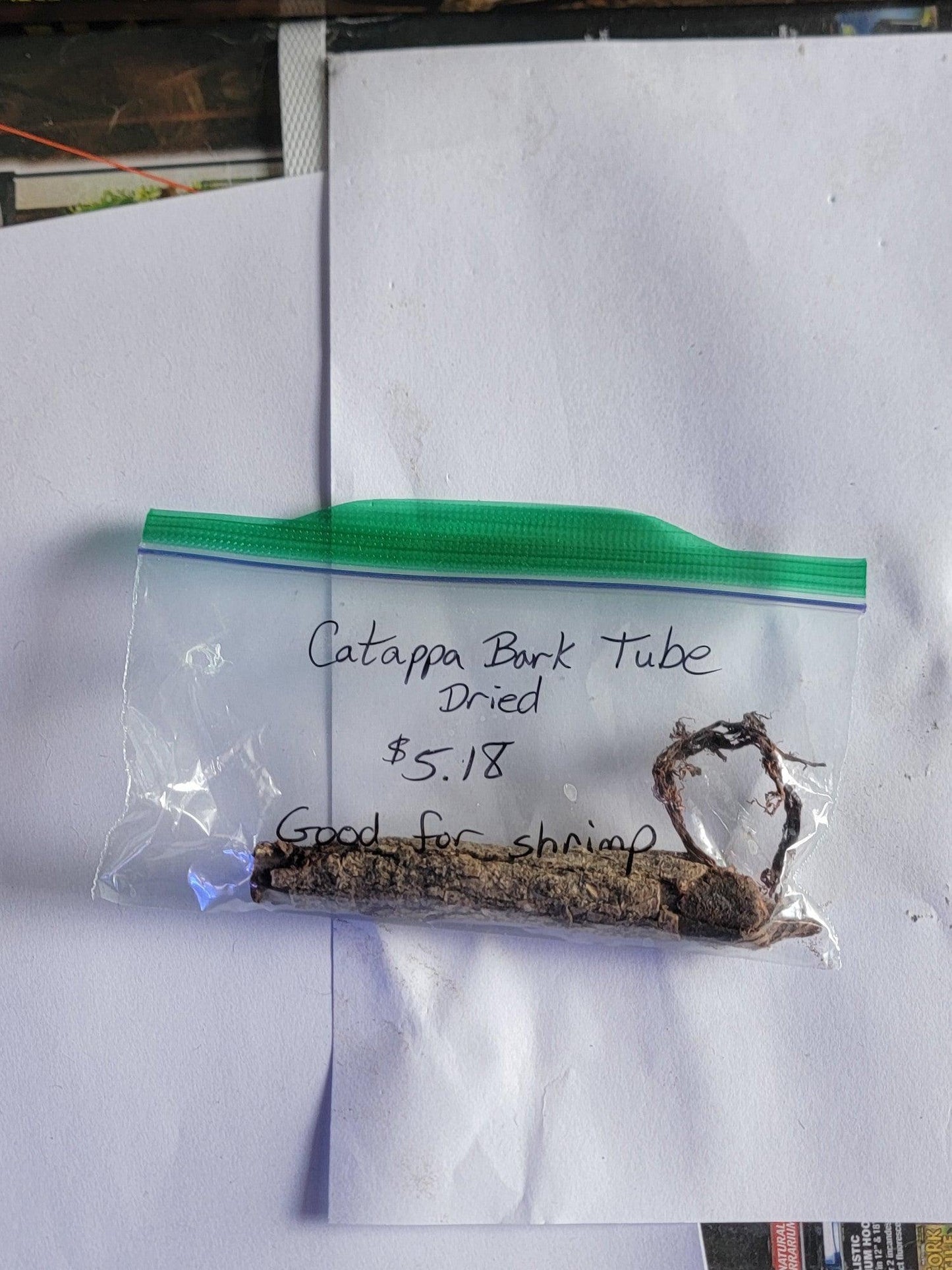 Catappa Bark Tube Dried - Ruby Mountain Aquarium supply