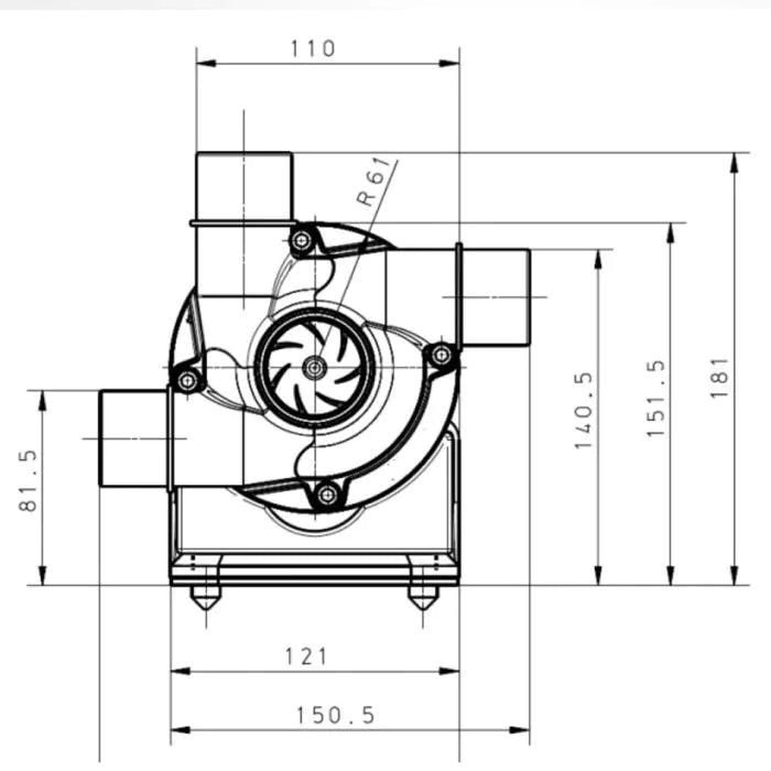 Abyzz A400 4,800 GPH Controllable DC Pump - Ruby Mountain Aquarium supply