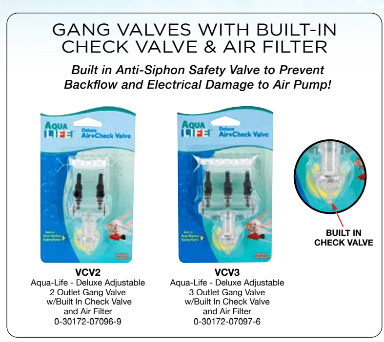 Air line Gang Valve w/ Check Valve - Ruby Mountain Aquarium supply