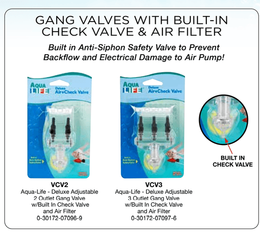 Air line Gang Valve w/ Check Valve - Ruby Mountain Aquarium supply