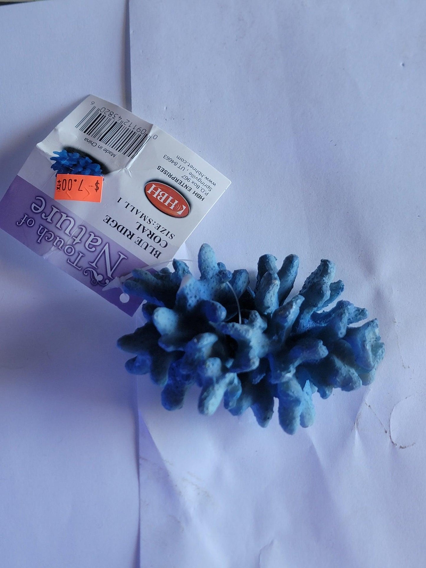 Blue Ridge Coral (Small, Ceramic) - Ruby Mountain Aquarium supply