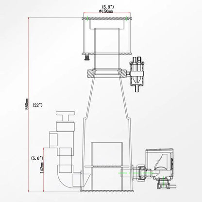 Classic 150-INT Protein Skimmer - Ruby Mountain Aquarium supply