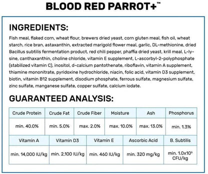 Hikari Blood Red Parrot+ Mini Pellet Food - Ruby Mountain Aquarium supply