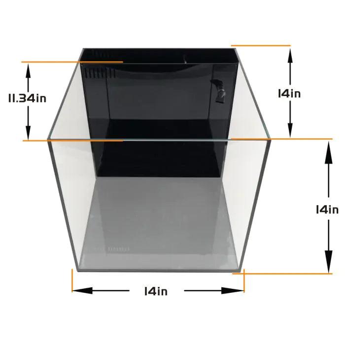 IceCap 10 Gallon Cube AIO Rimless Glass Aquarium - Ruby Mountain Aquarium supply