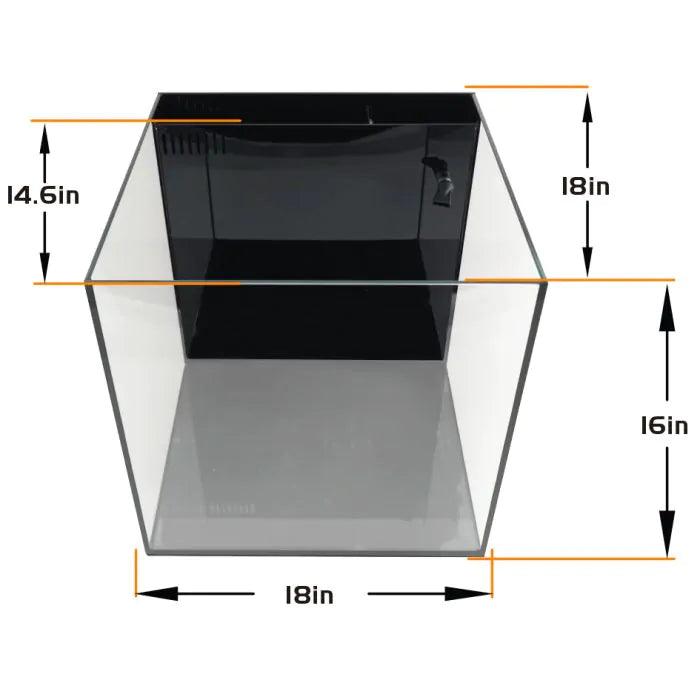 IceCap 20 Gallon Cube AIO Rimless Glass Aquarium - Ruby Mountain Aquarium supply