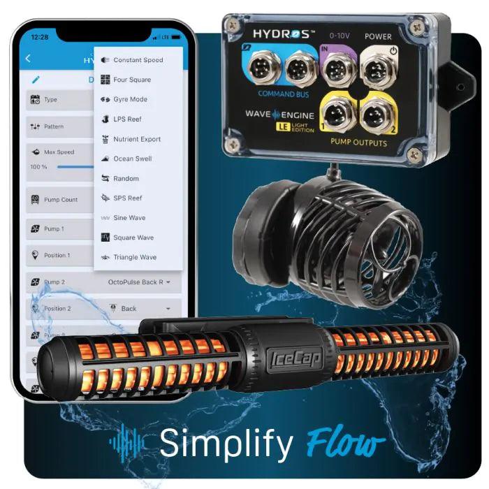 IceCap 2K Gyre Flow Pump With WaveEngine LE WiFi Controller - Ruby Mountain Aquarium supply