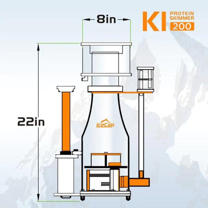 IceCap K1-200 Protein Skimmer - Ruby Mountain Aquarium supply