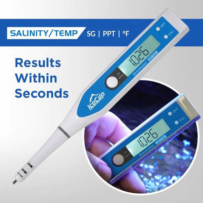 IceCap Salinity/Temperature Digital Pocket Tester - Ruby Mountain Aquarium supply