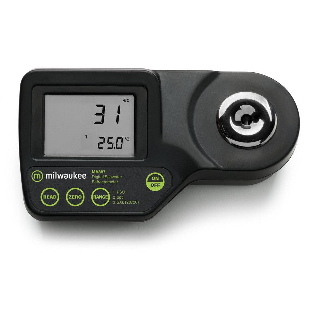 Milwaukee MA887 Digital Seawater Refractometer - Ruby Mountain Aquarium supply