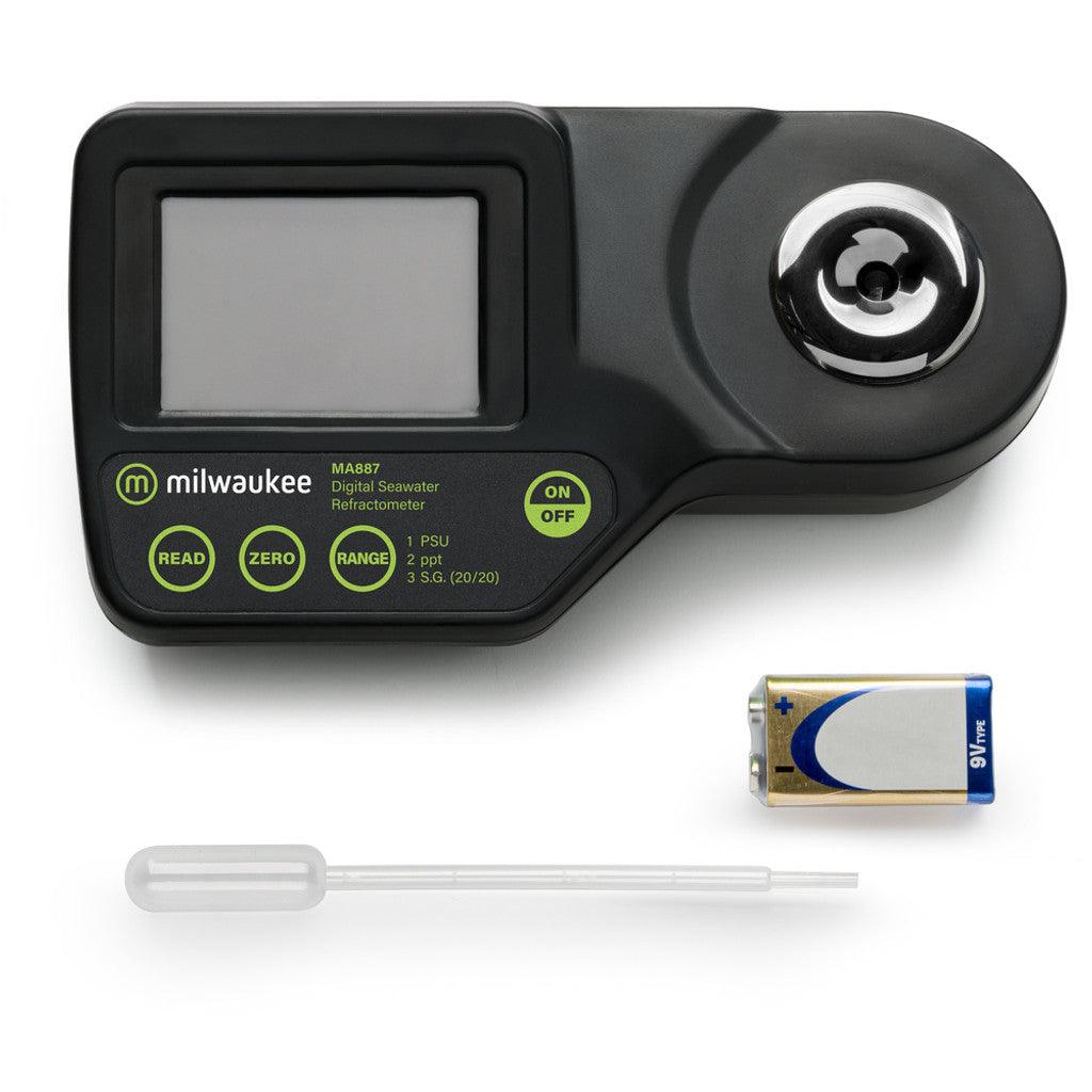Milwaukee MA887 Digital Seawater Refractometer - Ruby Mountain Aquarium supply