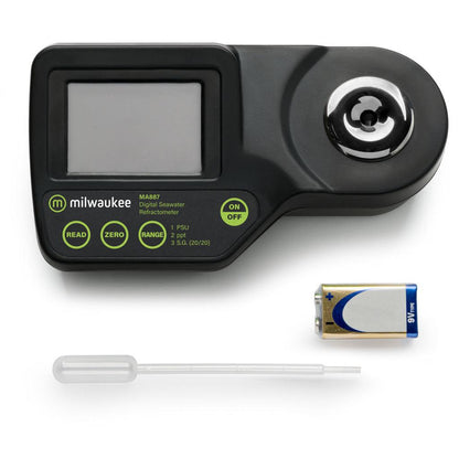Milwaukee MA887 Digital Seawater Refractometer - Ruby Mountain Aquarium supply
