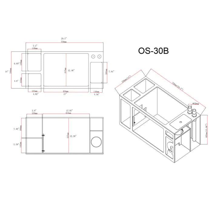 OCTO LUX T90 48gal Aquarium System - Ruby Mountain Aquarium supply