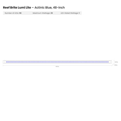 Reef Brite 48" Blue Lumi Lite LED Strip Light - Ruby Mountain Aquarium supply
