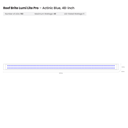 Reef Brite 48" Blue Lumi Lite Pro LED Strip Light - Ruby Mountain Aquarium supply