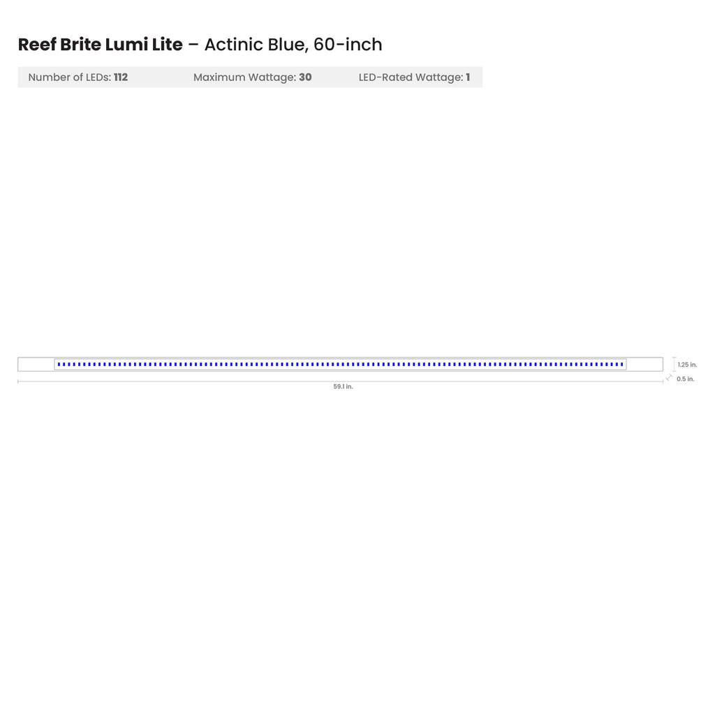 Reef Brite 60" Blue Lumi Lite LED Strip Light - Ruby Mountain Aquarium supply