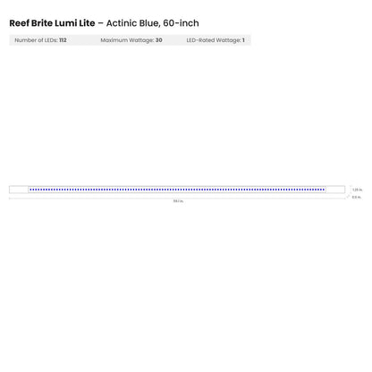 Reef Brite 60" Blue Lumi Lite LED Strip Light - Ruby Mountain Aquarium supply
