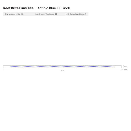 Reef Brite 60" Blue Lumi Lite LED Strip Light - Ruby Mountain Aquarium supply