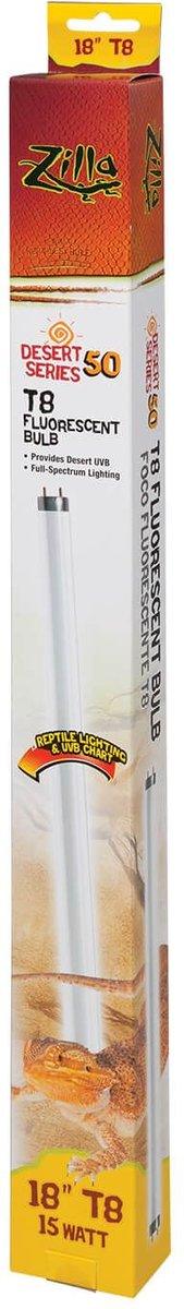 Zilla Desert Series T8 Fluorescent Reptile Terrarium Lamp, 15-watt - Ruby Mountain Aquarium supply