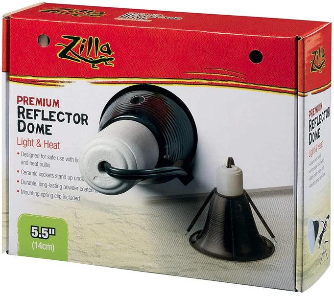 Zilla Premium Reflector Dome Provides Light and Heat for Reptiles - Ruby Mountain Aquarium supply