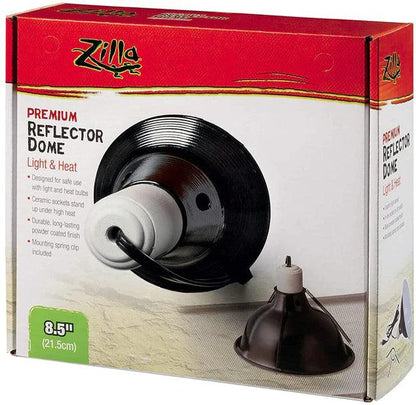 Zilla Premium Reflector Dome Provides Light and Heat for Reptiles - Ruby Mountain Aquarium supply