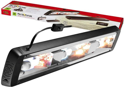 Zilla Pro Sol Fixture with Timer Customizable Full Heat and UVB Fixture for Reptiles 30" - Ruby Mountain Aquarium supply