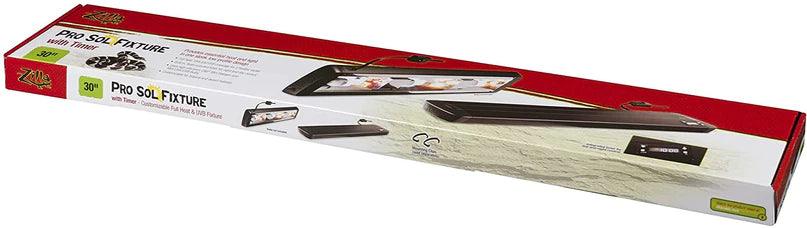 Zilla Pro Sol Fixture with Timer Customizable Full Heat and UVB Fixture for Reptiles 30" - Ruby Mountain Aquarium supply