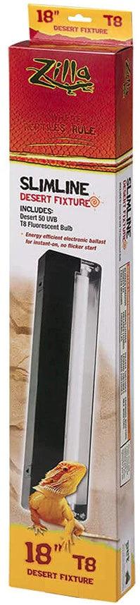 Zilla Slimline Desert Fixture UVB T8 Fluorescent Light - Ruby Mountain Aquarium supply