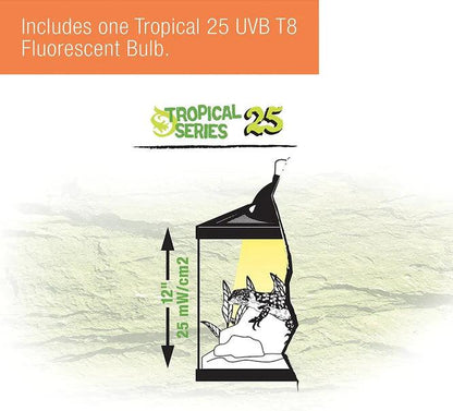 Zilla Slimline Tropical Fixture T8 UVB Reptile Light - Ruby Mountain Aquarium supply