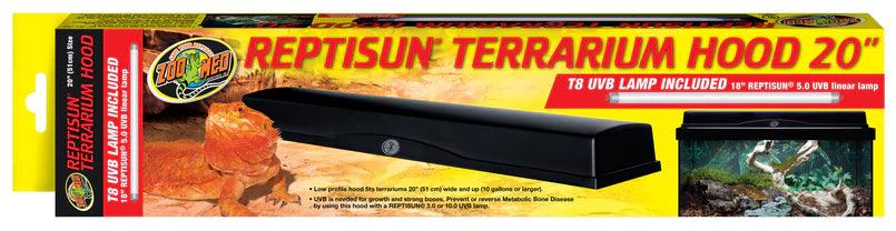 Zoo Med ReptiSun Terrarium Hood with T8 UVB Lamp - Ruby Mountain Aquarium supply