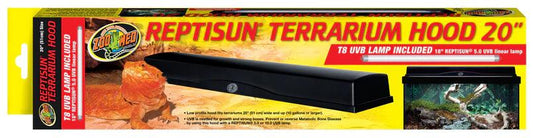 Zoo Med ReptiSun Terrarium Hood with T8 UVB Lamp - Ruby Mountain Aquarium supply
