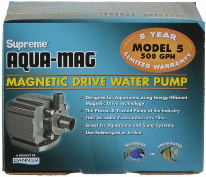 Supreme Aqua-Mag Magnetic Drive Water Pump - Ruby Mountain Aquarium supply